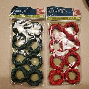 Vintage Home Collection napkin rings nos sealed 2 packs of 8 1 1/2" x 3/4"